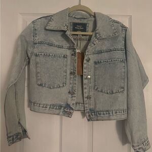 Ashley By 26 International Studded Light Blue Jean Jacket